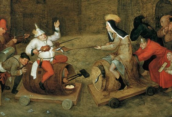 Idosebb Pieter Bruegel A karneval es a nagybojt kozotti csata 1559.2